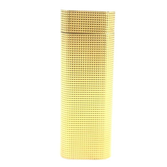 Cartier Oval Diamond Pattern Roller Gas Lighter Gold...
